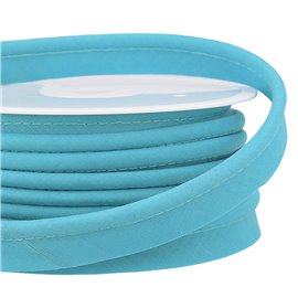 Bobine 15m passepoil mèche turquoise 5mm