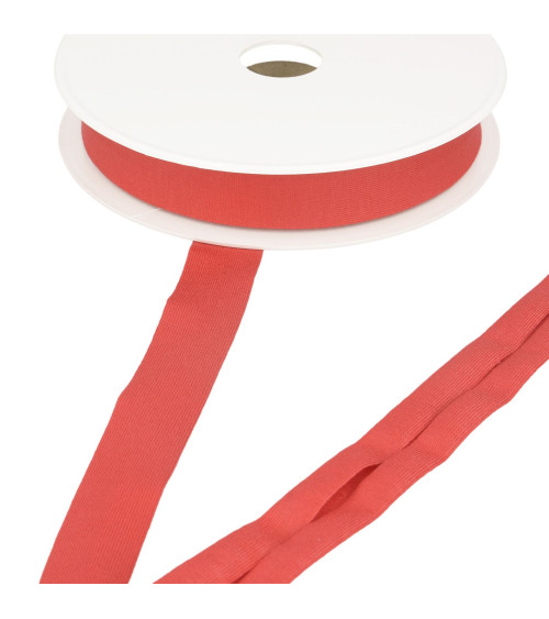 20m spool of stretch jersey bias binding Red 20mm