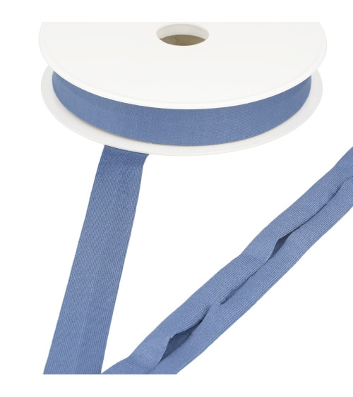 Bobina da 20 m in sbieco jersey elasticizzato blu gitano 20 mm