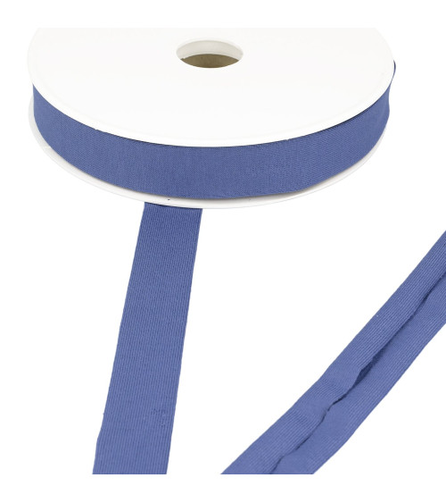 Bobina da 20 m in sbieco jersey elasticizzato blu lavanda 20 mm