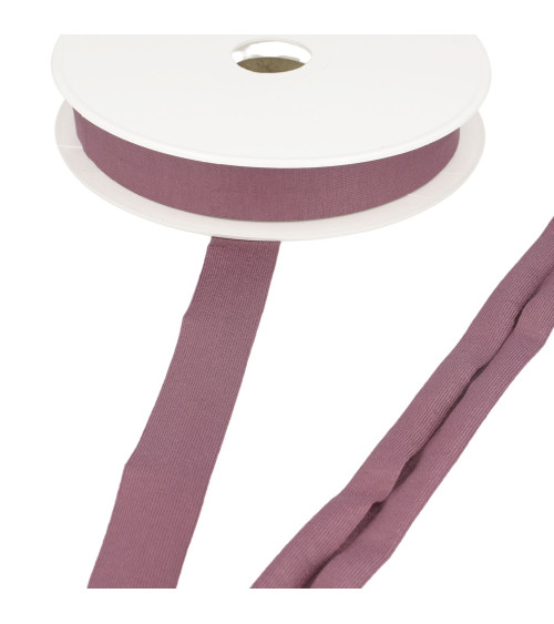 20m spool of stretch jersey bias binding, Old Pink, 20mm