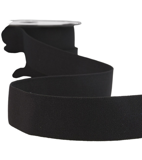 32mm black boxer elastic by the meter