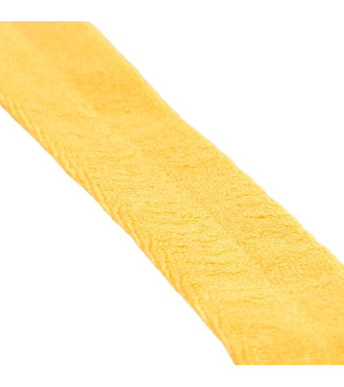 Spool of 20m 80% cotton 20% polyester loop bias binding 27mm mustard yellow Made in Europe