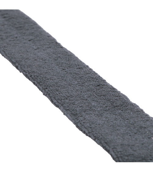 Schlaufenschrägband, 80 % Baumwolle, 20 % Polyester, 27 mm, grau-schwarz, pro Meter, hergestellt in Europa