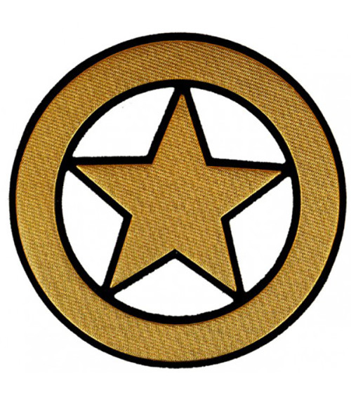 Iron-on patch Golden star diameter 10cm