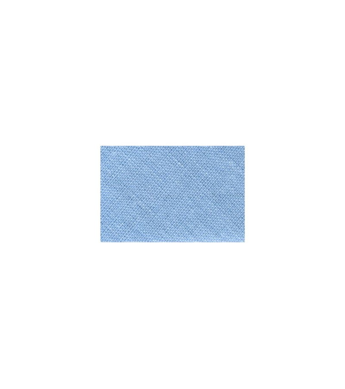 Light blue textile folded bias by the meter made in France