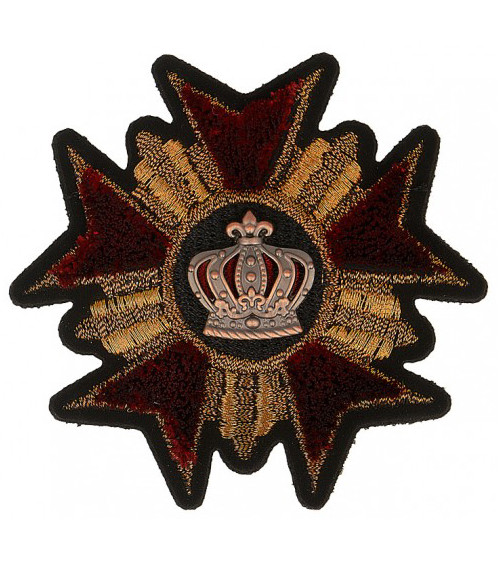 Large royal coat of arms iron-on badge