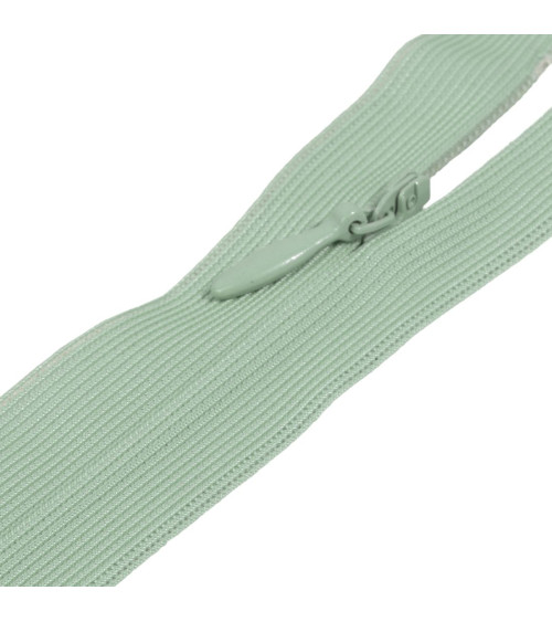 Adjustable non-separable invisible zipper - herbal tea green