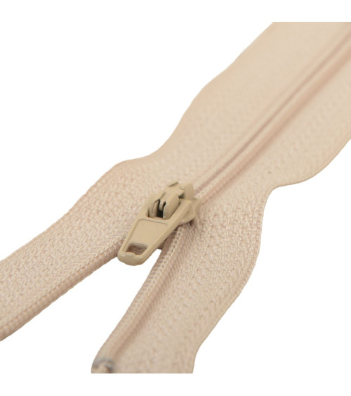 Feiner Verschluss aus Polyester Nr. 2 in der Farbe Sandbeige