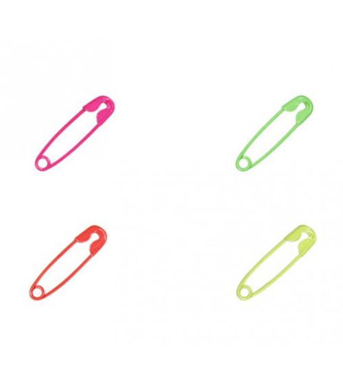 Set di 100 piccole spille neon