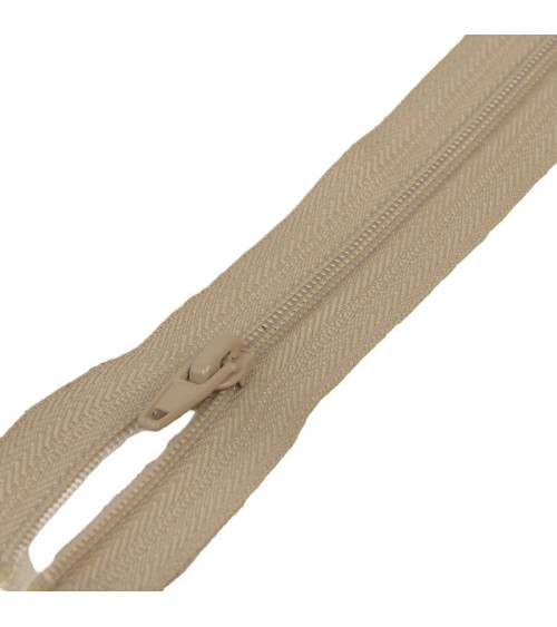 Separable sports zipper spiral mesh - antelope beige