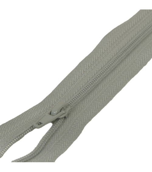 Cremallera deportiva de malla en espiral separable - gris ceniza