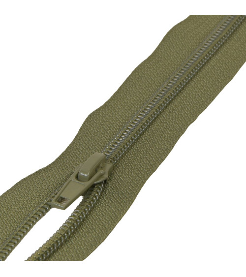 Separable sports zipper spiral mesh - khaki green