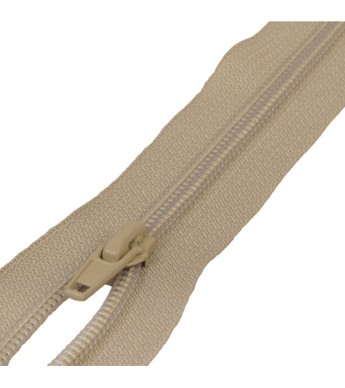 Separable sports zipper spiral mesh - antelope beige