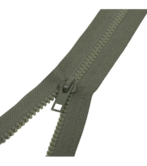 Separable injected closure ideal for jacket - dark khaki green