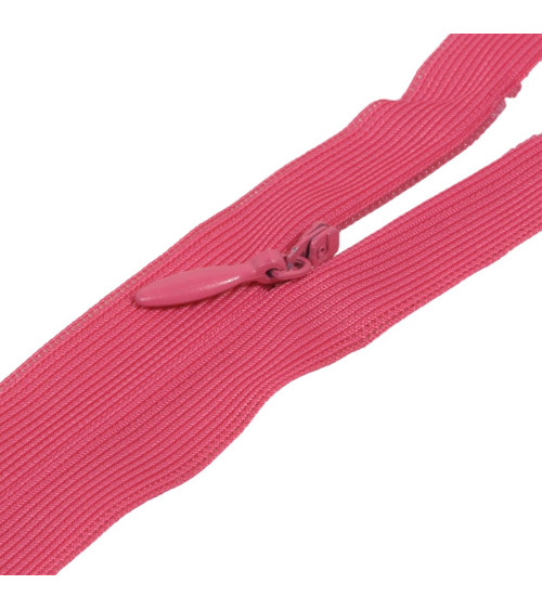 Adjustable non-separable invisible zipper - fuchsia pink