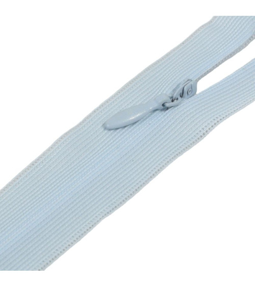 Adjustable non-separable invisible zipper - baby blue