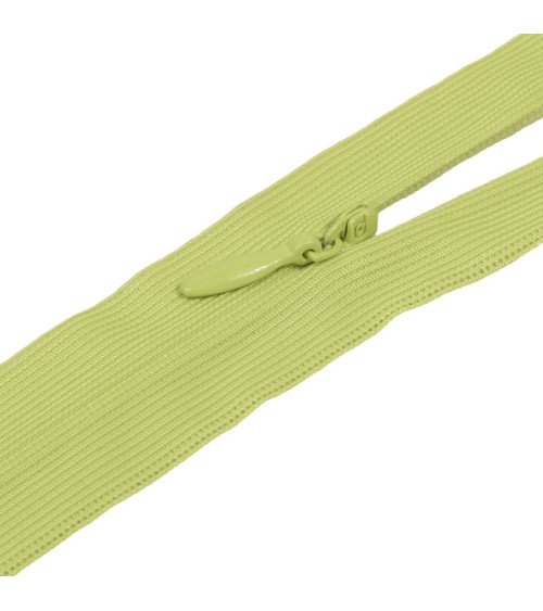 Adjustable non-separable invisible zipper - green pepper