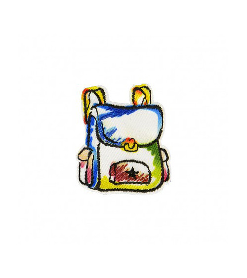 Badge termoadesivo Zaino scuola 3 cm x 3 cm