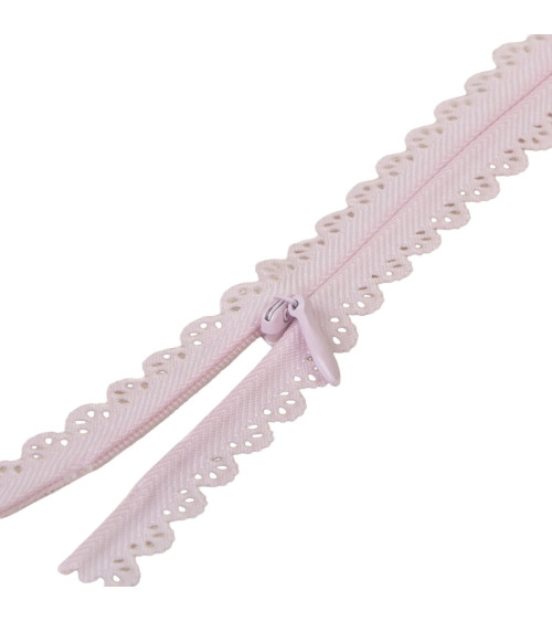 Adjustable non-separable lace closure - baby pink