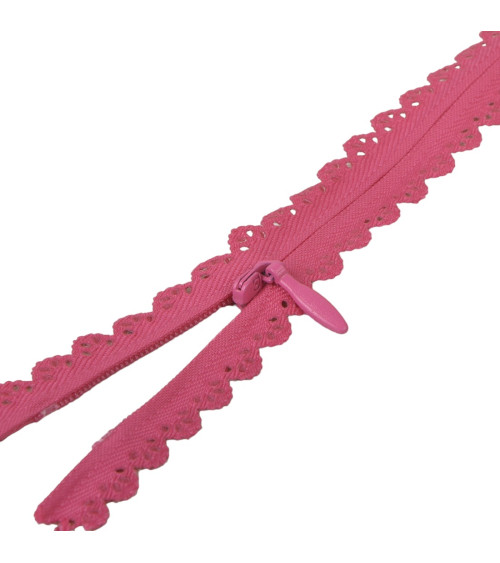 Adjustable non-separable lace closure - fuchsia pink