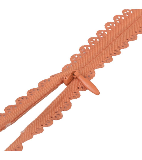 Adjustable non-separable lace closure - orange