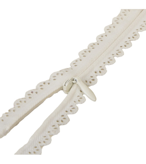 Adjustable non-separable lace closure - ivory