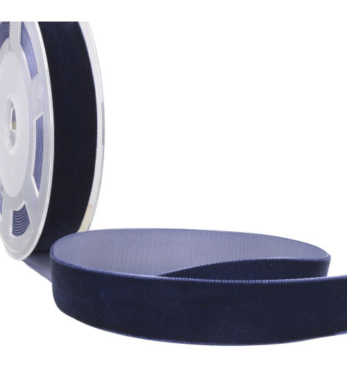 10m spool of high density navy blue velvet