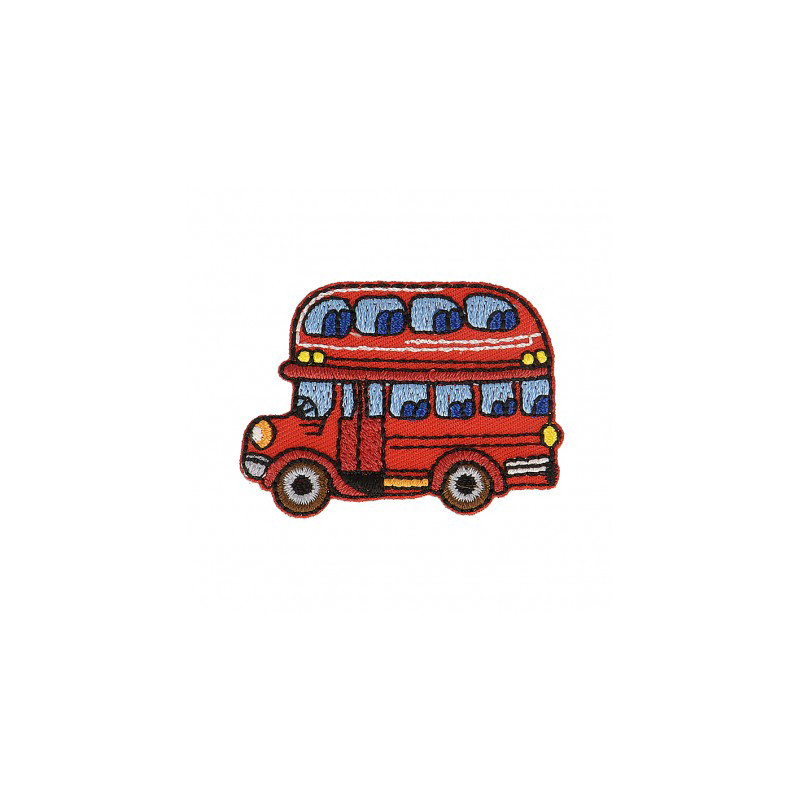 Ecusson Thermocollant Bus Anglais Rouge 3cm X 4 5cm Mymercerie Com Vente En Ligne D Articles De Mercerie