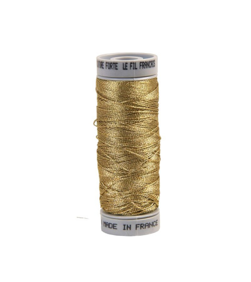 Strong sewing metallic thread 50m gold made in France