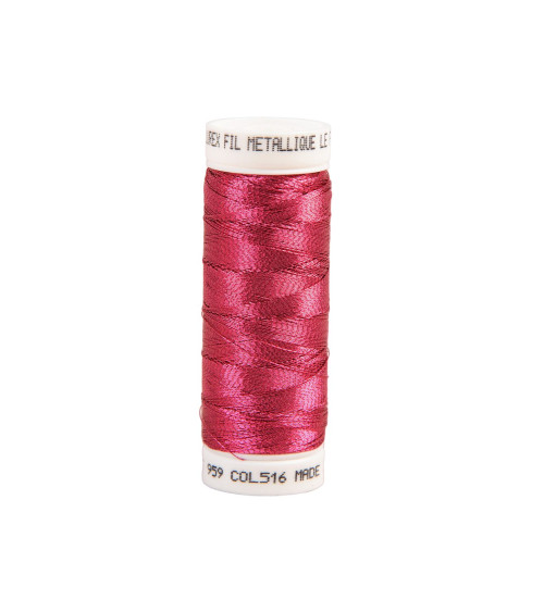 150m fuchsia metallic wire made in France