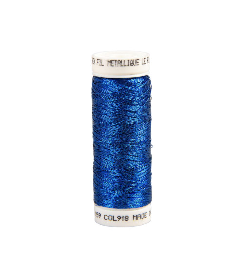 150m ultramarine blue metallic thread made in France