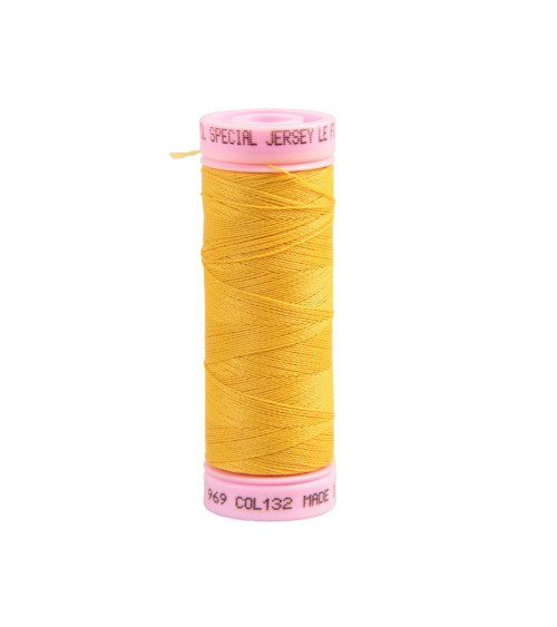 Special jersey thread 140m wheat yellow made in France