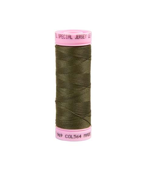 Special jersey thread 140m khaki green made in France