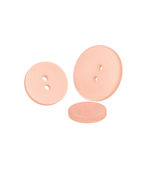 2-hole satin baby pink button