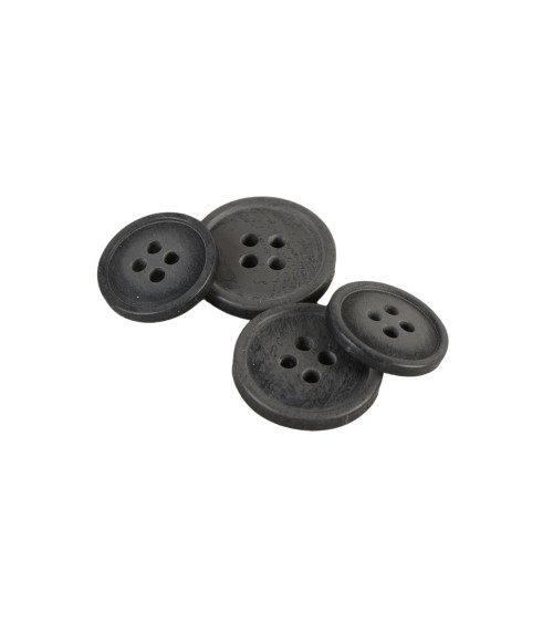 Anthracite gray 4-hole bio resin button