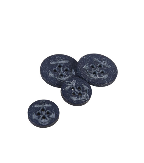 Navy blue anchor button