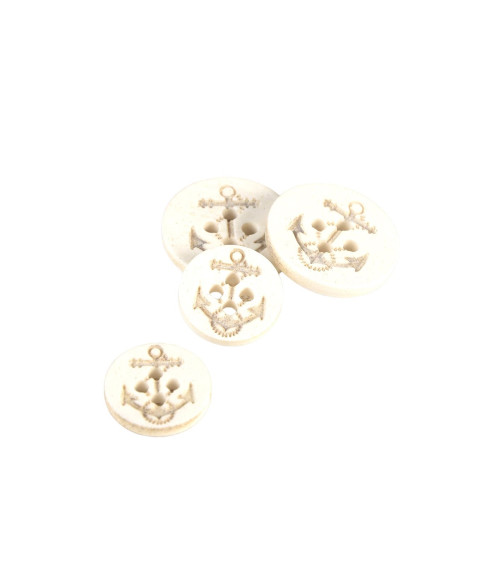 Ivory colored anchor button