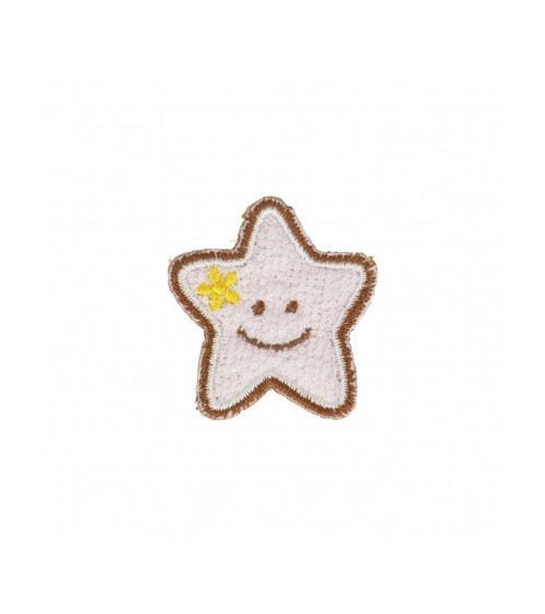 Iron-on badge Small brown star 3cm x 2.5cm