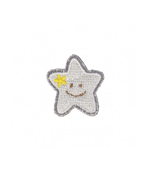 Iron-on badge Small blue star 3cm x 2.5cm