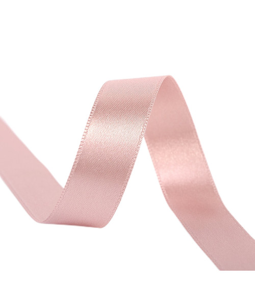 25m spool of nude double-sided satin ribbon made in France