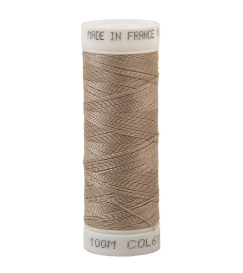 Polyester sewing thread 100m made in France - sand 611