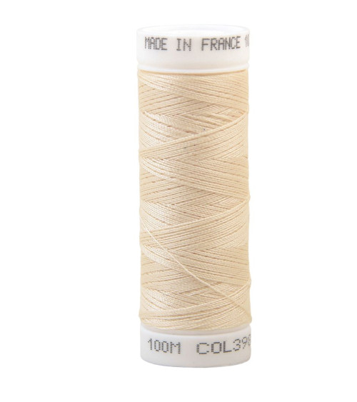 Polyester sewing thread 100m made in France - cream 398