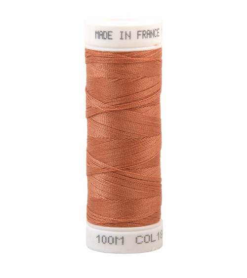 Polyester sewing thread 100m made in France - orange coq de roche 180