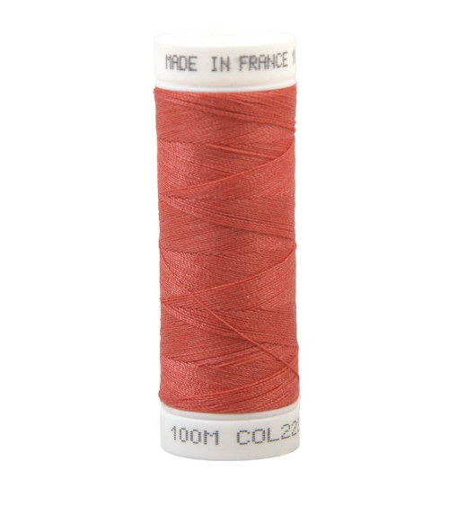 Polyester sewing thread 100m made in France - raspberry pink 223