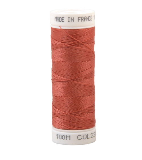 Polyester sewing thread 100m made in France - red berlingot 220