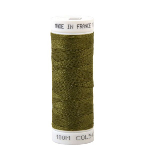 Polyester sewing thread 100m made in France - olive green 547