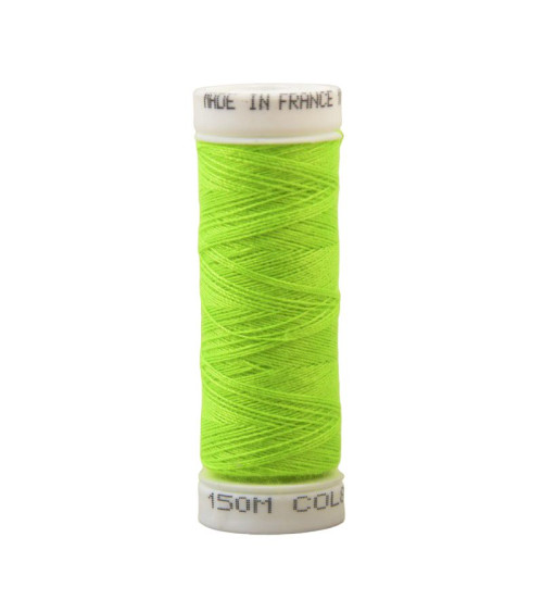 Fil vert fluo poliestere 150m Made in France Oeko-Tex