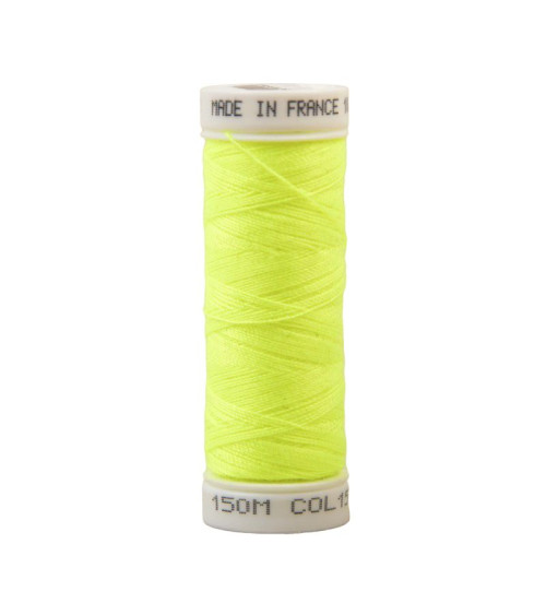 Fil jaune fluo poliestere 150m Made in France Oeko-Tex