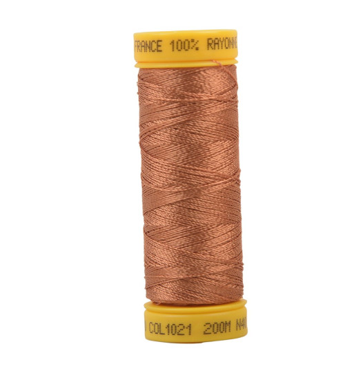 Spule Stickgarn 100 % Viskose 200 m – Rostorange C21